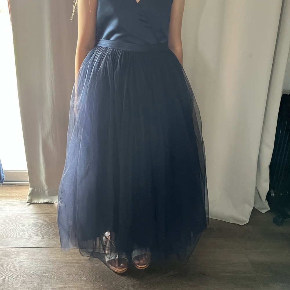 Elegant Navy Tulle Skirt